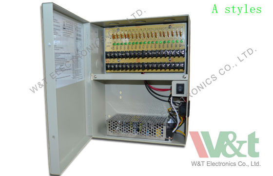 18 Ampere 12V der Weisen-15 CCTV-Stromversorgungs-Kabinett/Kasten mit PTC-Technologie