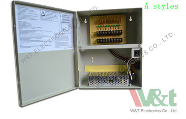 Imprägniern Sie die 9 Kanal-Stromversorgung, 5A 12v DC-Stromversorgung für Überwachungskameras