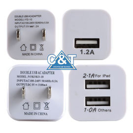 Doppel-Port 3.1A Wand-Ladegerät Usb-Wechselstrom-Stromadapter 2-Ton Ausgangs-Iphone 6