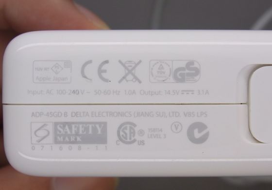 Ursprüngliches Stromadapter-Ladegerät Wechselstrom-45W für Laptops MB283LL/A-00 Apples 14.5v