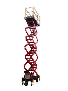 16 Meter Scissor Struktur Wechselstrom-DC-Stromversorgung bewegliches Manlift für das Malen und säubern