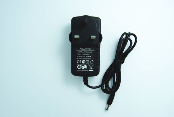 24V Wand-Berg-Stromadapter Großbritanniens 3 Ertrag DCs 1A 24W Stift, CER/FCC/RoHS