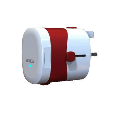 Reise-Stecker-Adapter-Weiß-Universaldoppeltes Usb-Reise-Ladegerät MLP-M3 5v 2100mA Worldwild