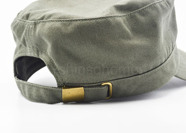 Leere Baumwollmilitärarmee-Grün-Kappe kundengebundenes Futter mit Metallschnalle