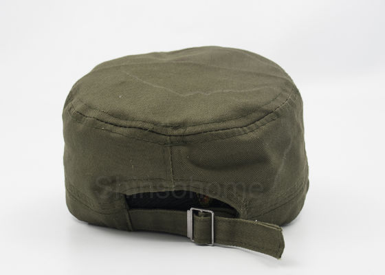 Justierbare Unisex100% Baumwollmilitärkappen-Armee-Grün-Metallschnalle 56 - 60 cm