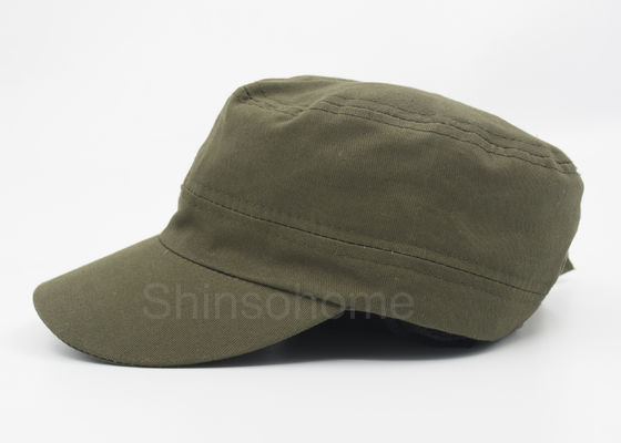 Justierbare Unisex100% Baumwollmilitärkappen-Armee-Grün-Metallschnalle 56 - 60 cm