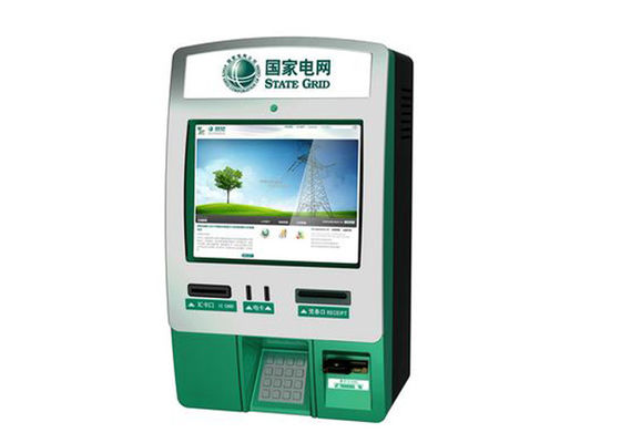 Elektrizität, Wasser, Gasbill-Zahlungs-an der Wand befestigter Kiosk/Kioske für Münzen-Zufuhrbehälter